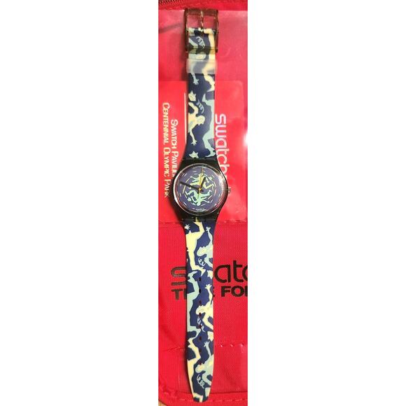 Swatch watch CRASH!!! GG111 1991 Standard Gents Designed by Massimo Giacon NOS - Picture 3 of 13
